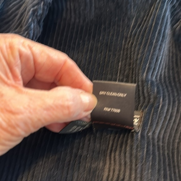 The J. Peterman Company 100% Cotton Deep Blue Corduroy Collarless Blazer Classic - Picture 10 of 11